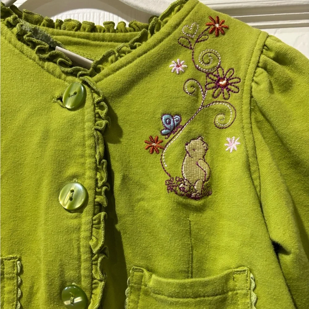 Vintage Classic Pooh Green Cardigan
